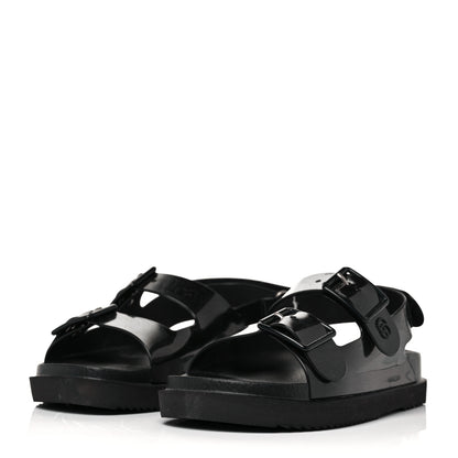 Gucci Rubber Mini Double G Womens Isla Dad Sandals 38 Black 3 of 7