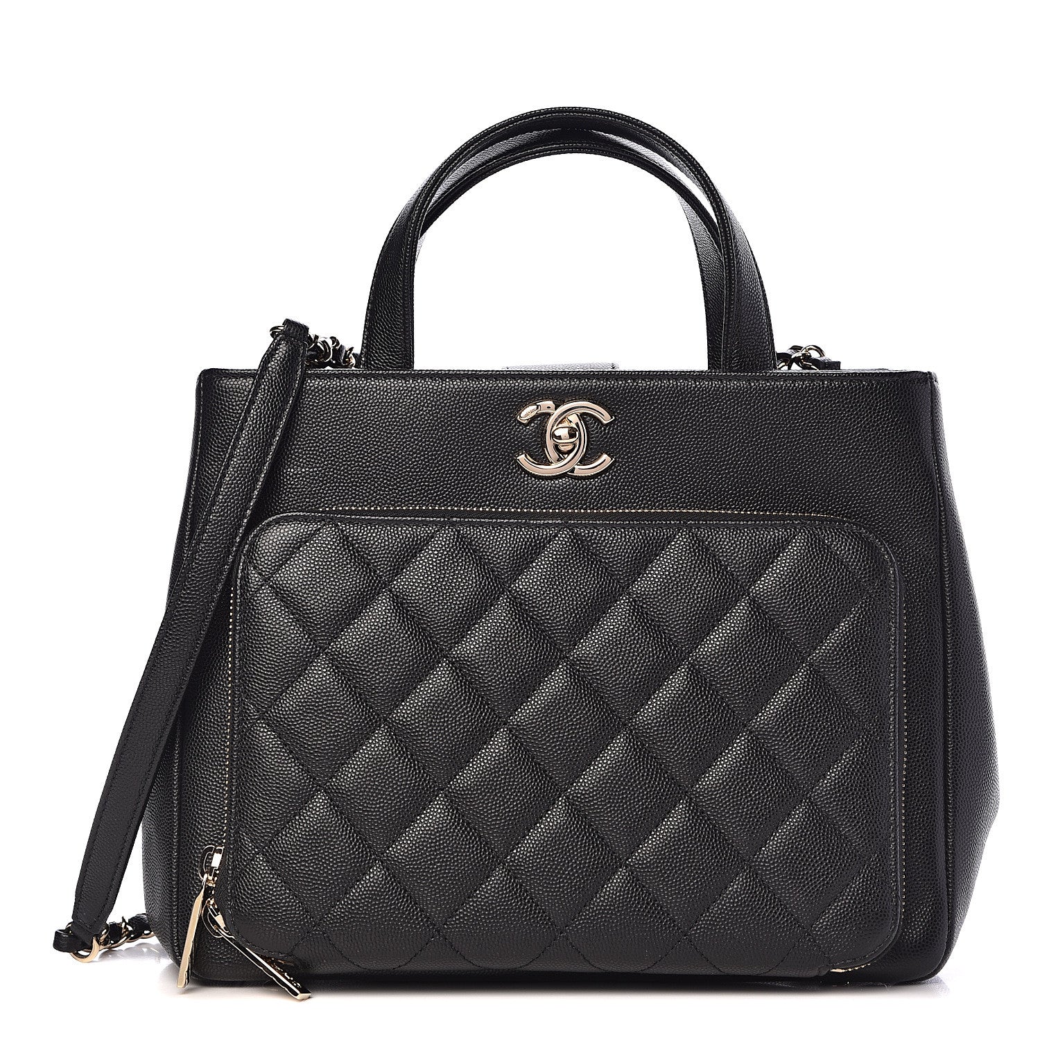 Chanel Caviar Quilted Small Business Affinity Shopping Bag Black 1 of 11