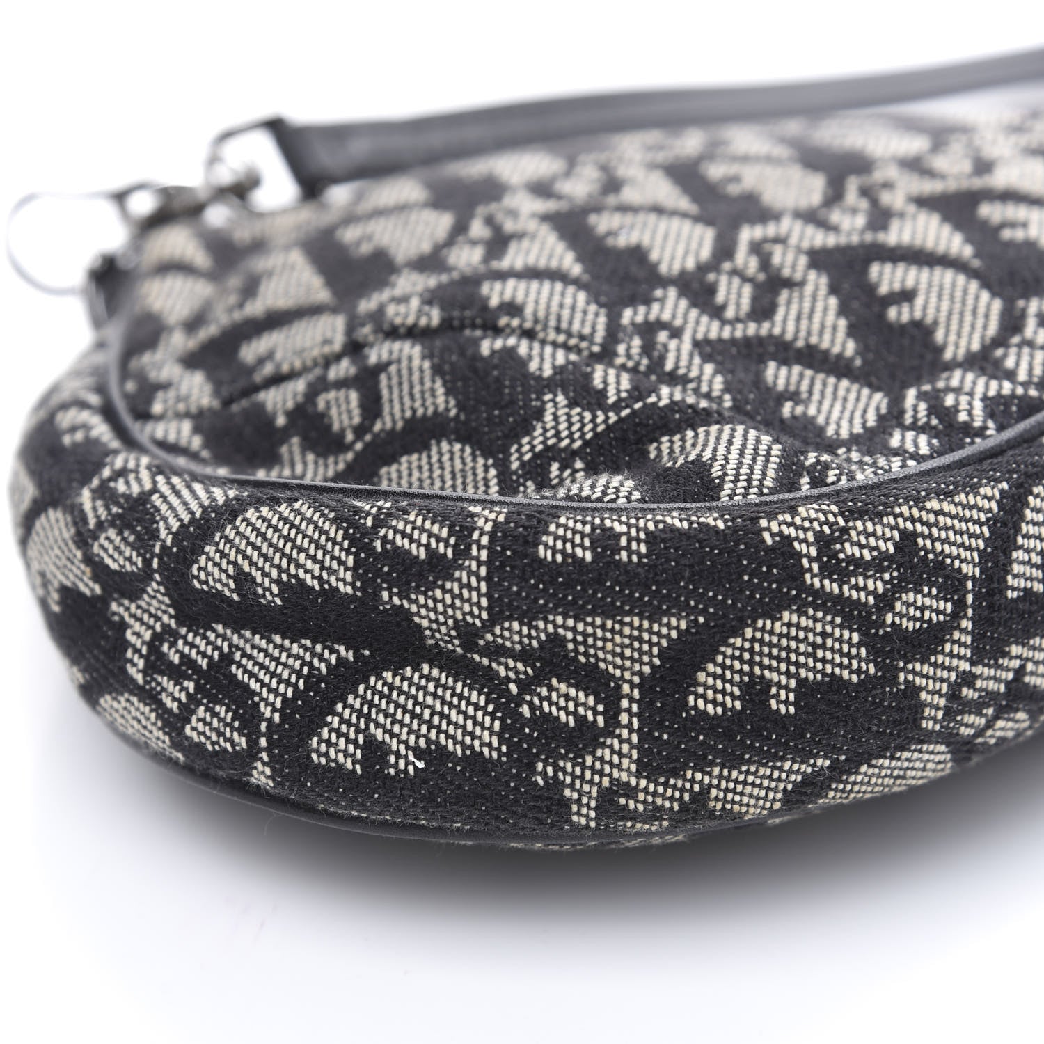 Christian Dior Monogram Mini Saddle Pochette Black 7 of 8