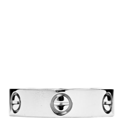 Cartier 18K White Gold 5.5mm LOVE Ring 56 7.5 1 of 4