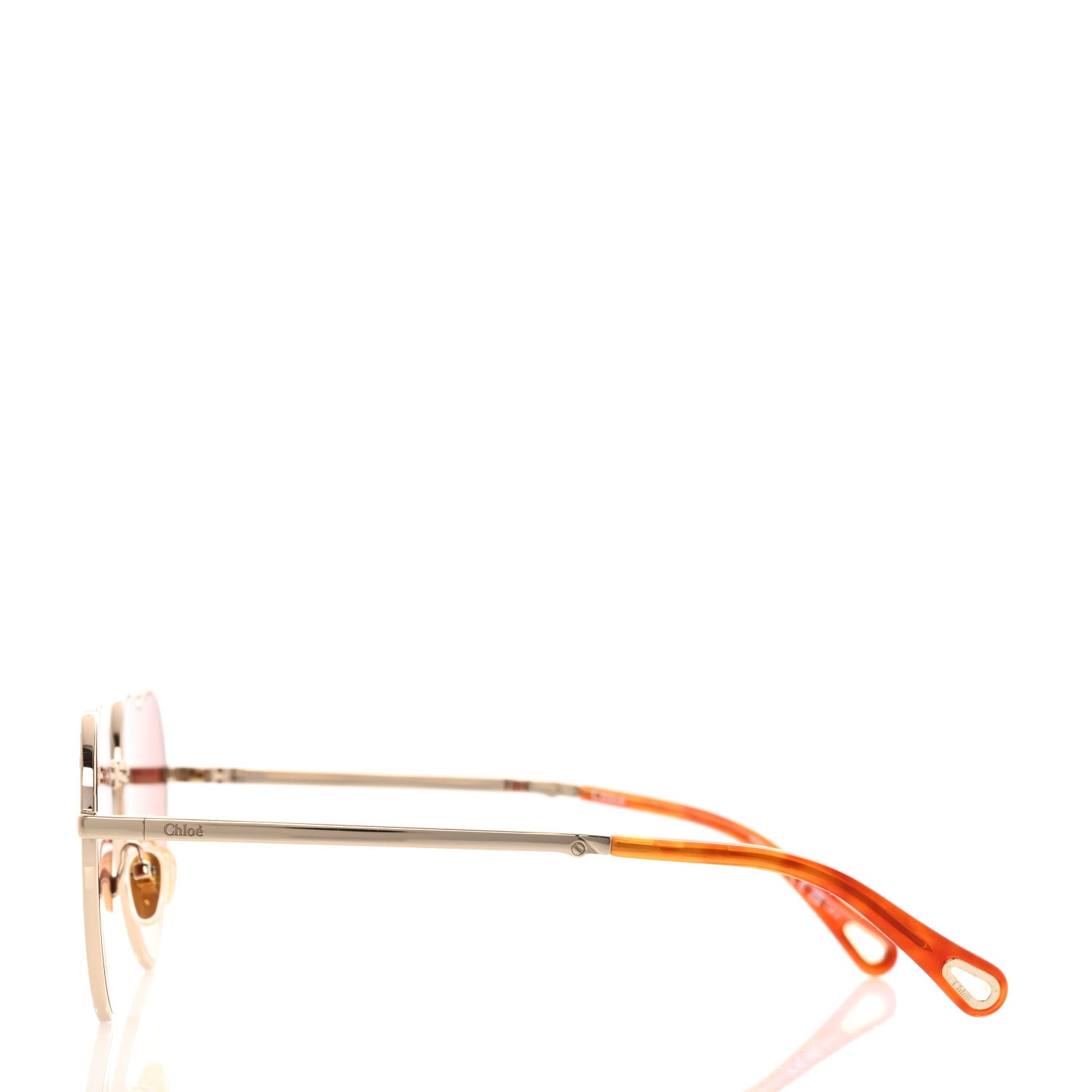 Chloe Milane Heart Sunglasses CH0071S Red Orange 3 of 6
