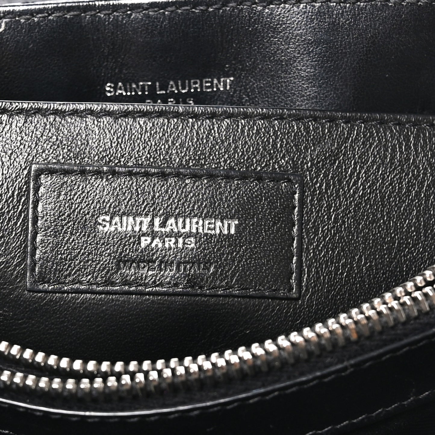 Calfskin Y Quilted Monogram Small Loulou Chain Satchel Black