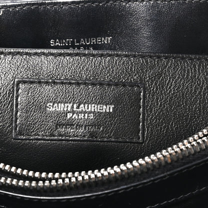 Saint Laurent Calfskin Y Quilted Monogram Small Loulou Chain Satchel Black 6 of 9
