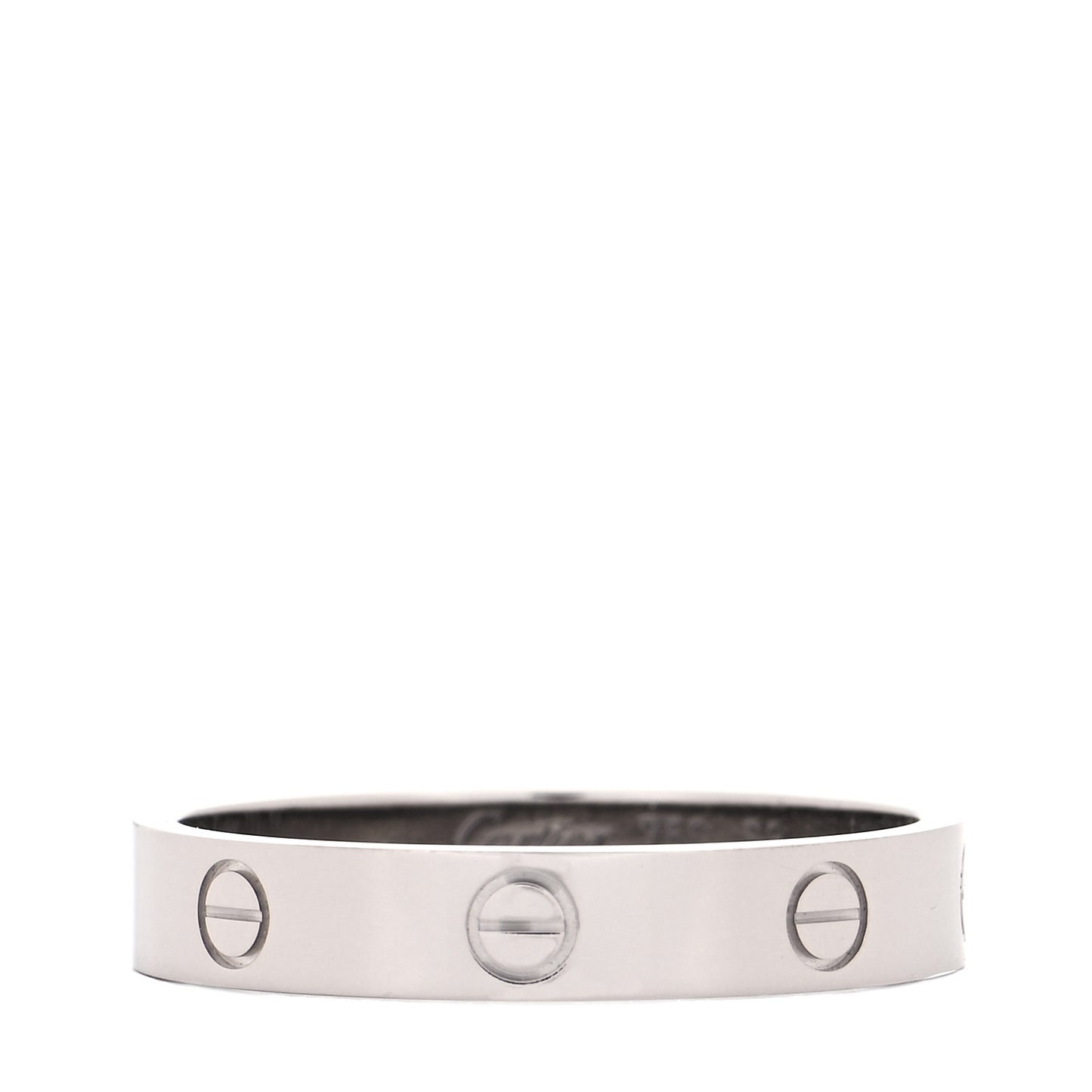 18K White Gold 3.5mm LOVE Wedding Band Ring 62 10