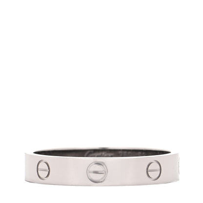 Cartier 18K White Gold 3.5mm LOVE Wedding Band Ring 62 10 1 of 5