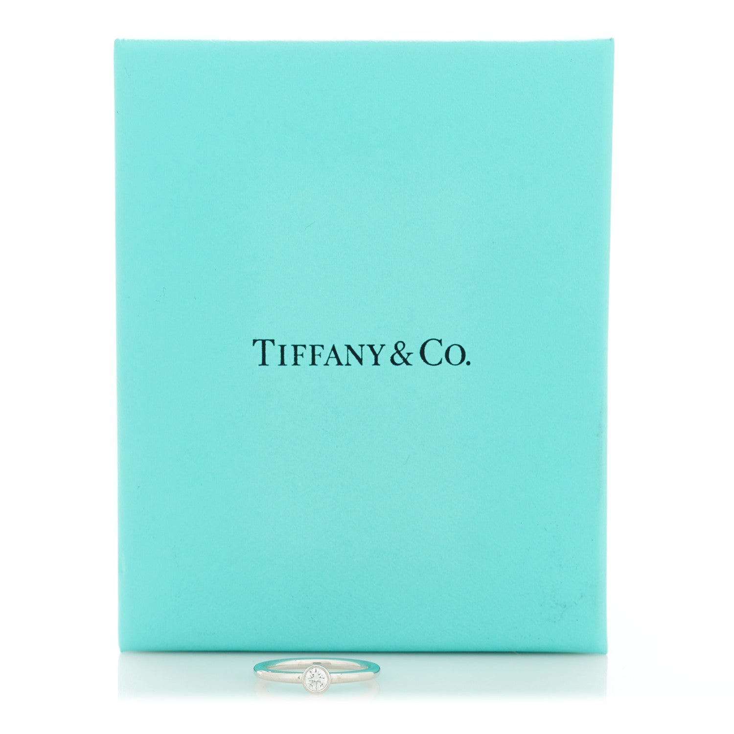 Tiffany Platinum Diamond .16ct Bezet Ring 49 5 5 of 5