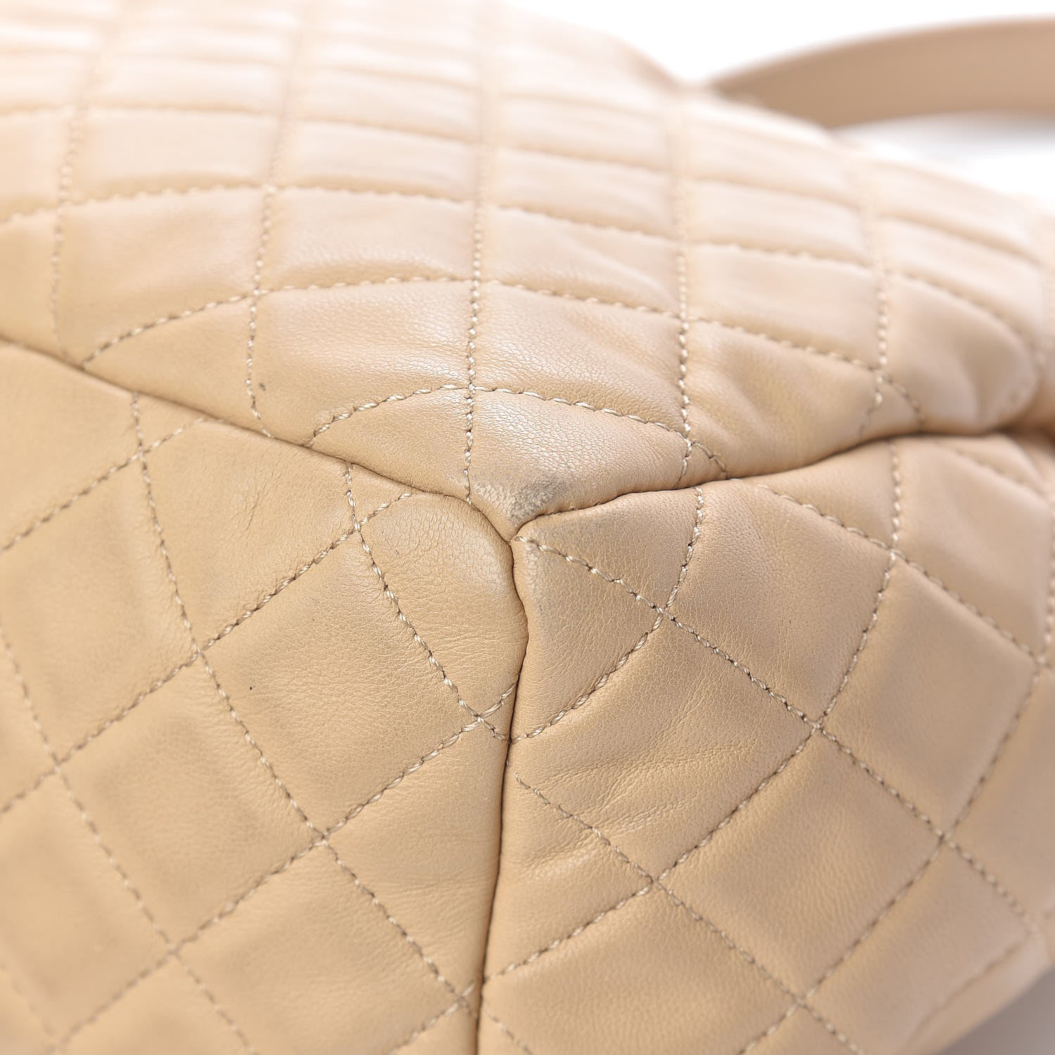 Chanel Lambskin Quilted Small CC Chain Bucket Bag Beige 11 of 14