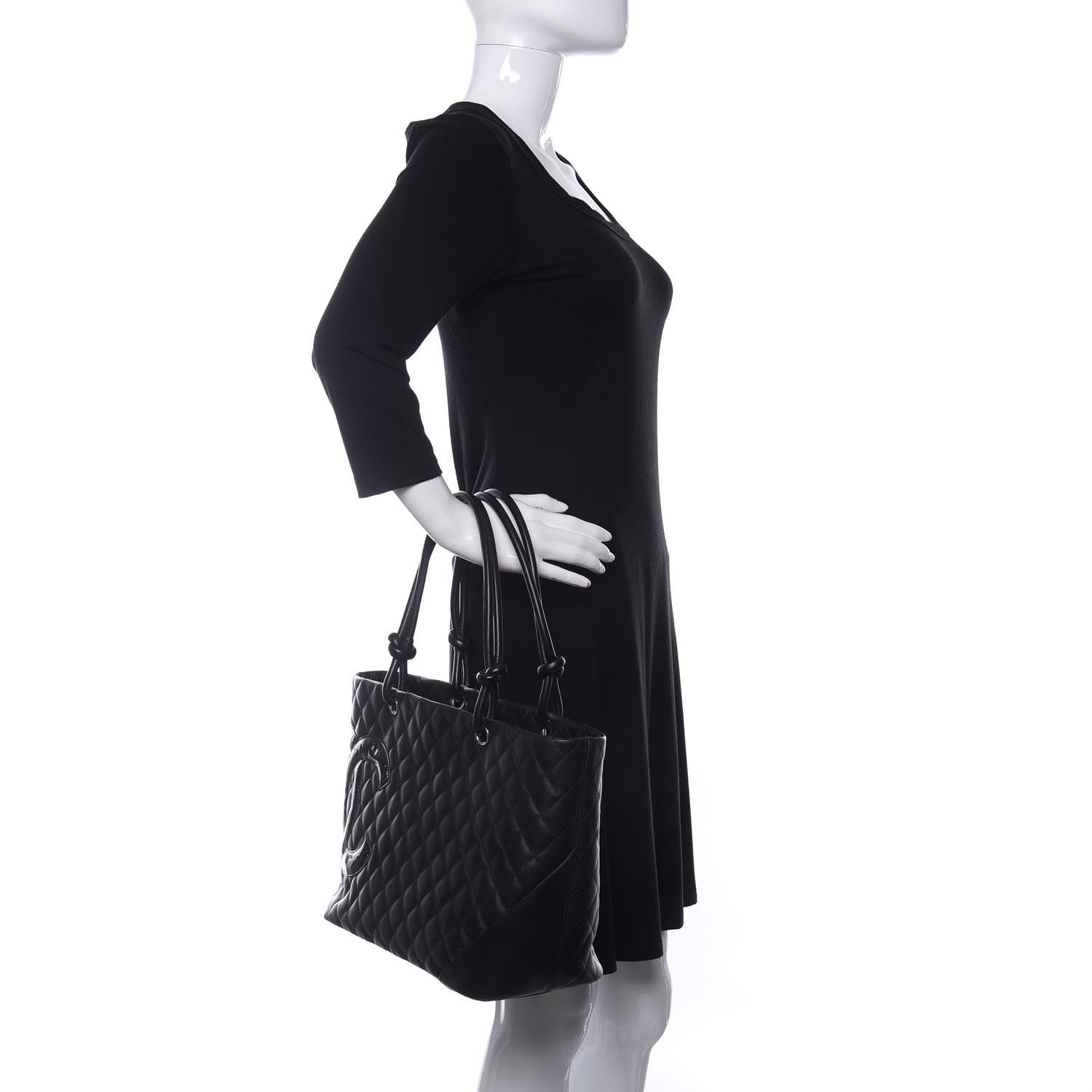 Chanel Calfskin Quilted Large Cambon Tote Black 2 of 10