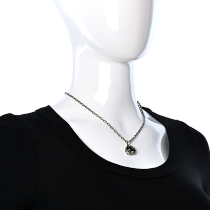 Gucci Sterling Silver Small Textured Interlocking G Pendant Necklace 2 of 7