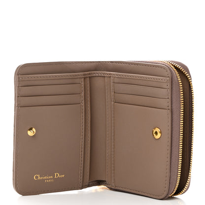 Christian Dior Grained Calfskin Supple Cannage Caro Scarlet Zipped Wallet Rose Des Vents 5 of 8