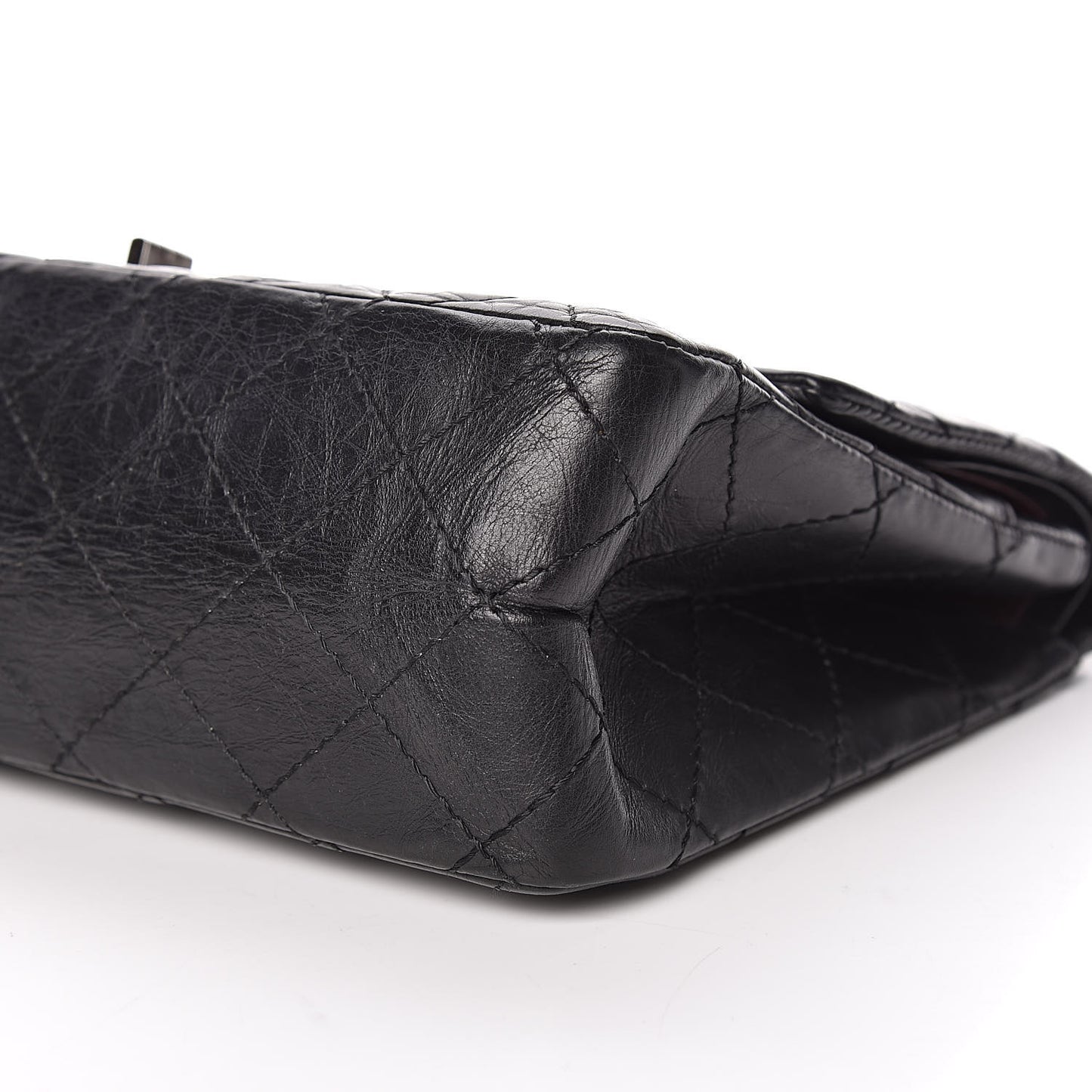Aged Calfskin Quilted 2.55 Reissue 226 Flap Black