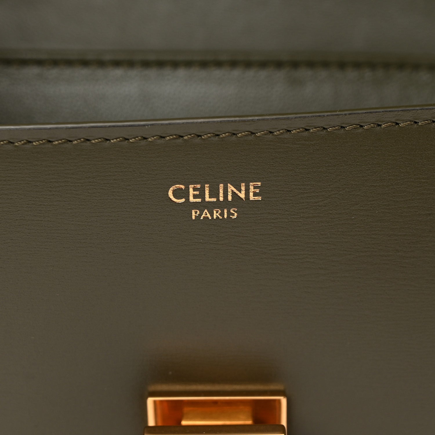 Celine Box Calfskin Teen Classic Box Flap Bag Dark Olive 6 of 11