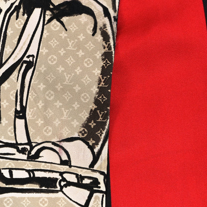 Louis Vuitton Silk Monogram Trunks Bandeau Brown 3 of 4