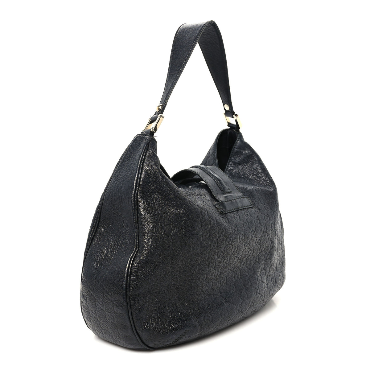 Guccissima Large New Ladies Web Hobo Black