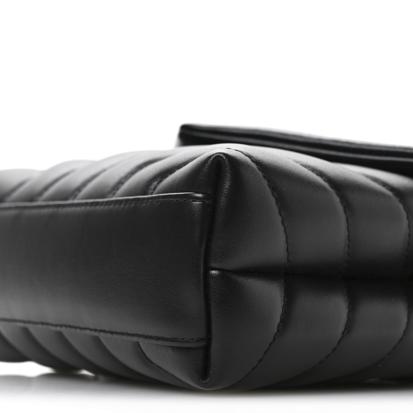 Calfskin Y Quilted Monogram Toy Loulou Crossbody Bag Black