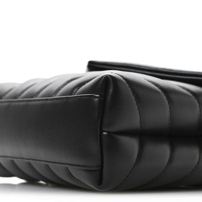 Saint Laurent Calfskin Y Quilted Monogram Toy Loulou Crossbody Bag Black 10 of 11