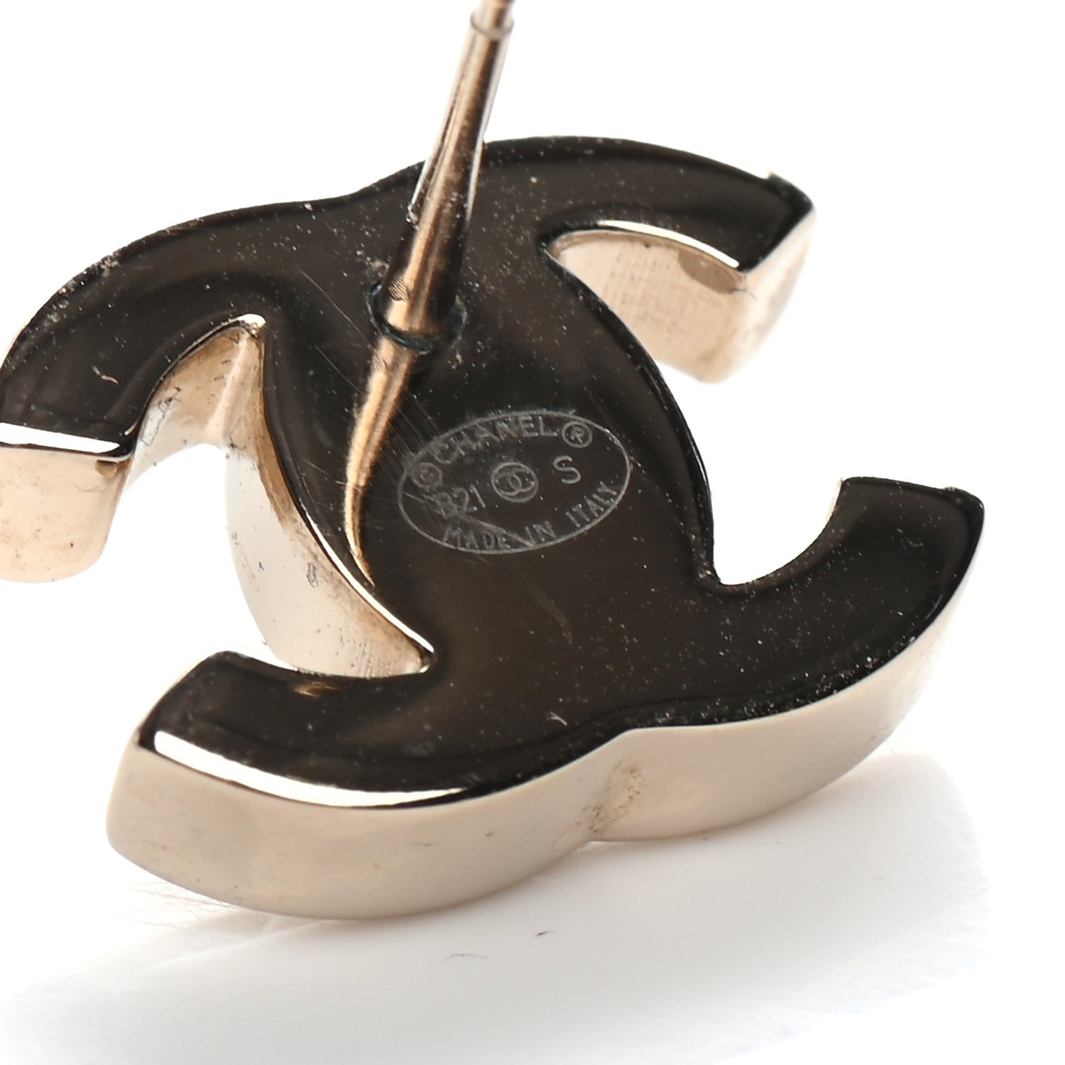 Chanel Metal CC Turnlock Earrings Gold 4 of 4
