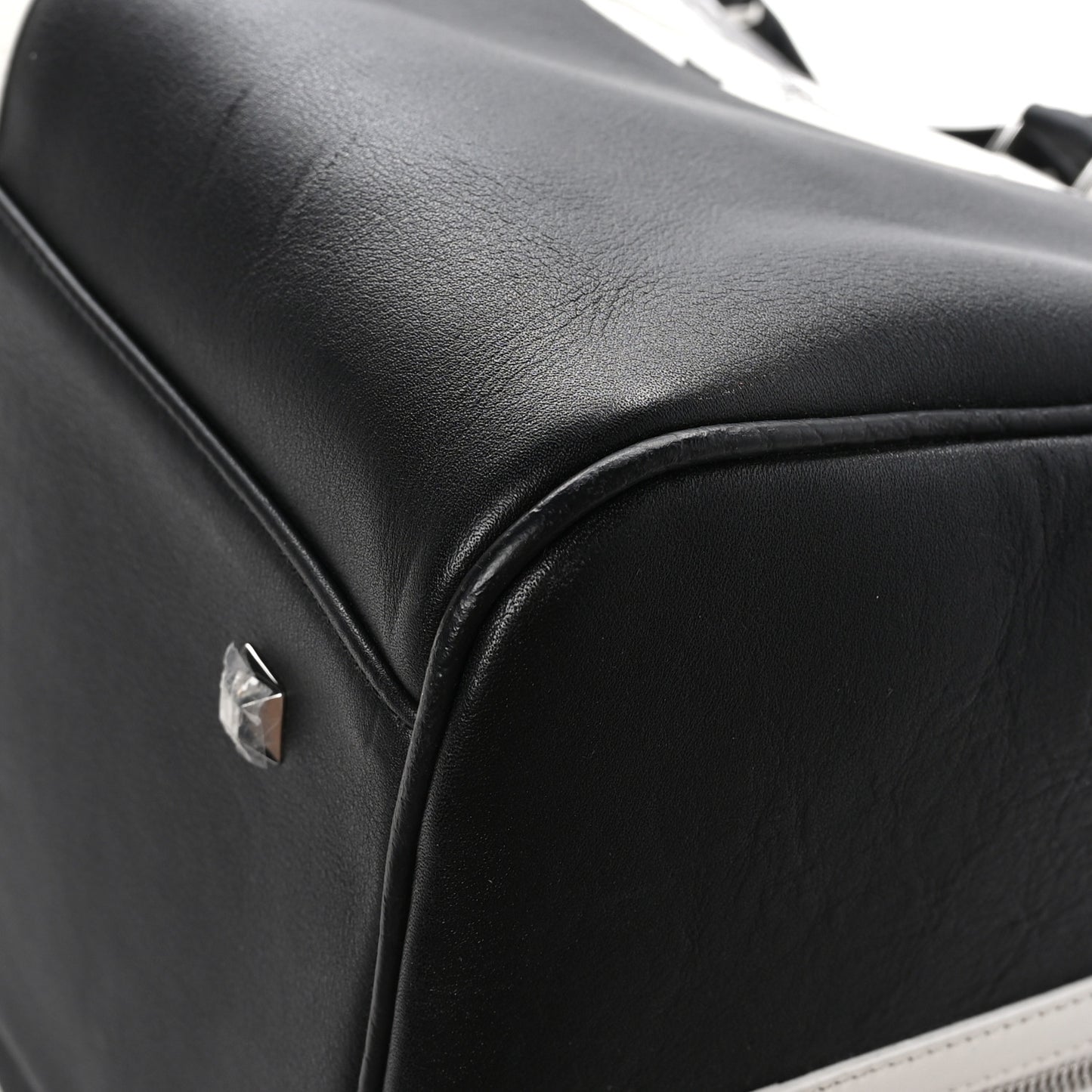 Visetos Chevron Colorblock Ottomar Weekender Duffle Bag Black White