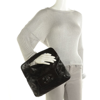 Chanel Lambskin Diamond Stitch Convertible Clutch Black 2 of 11