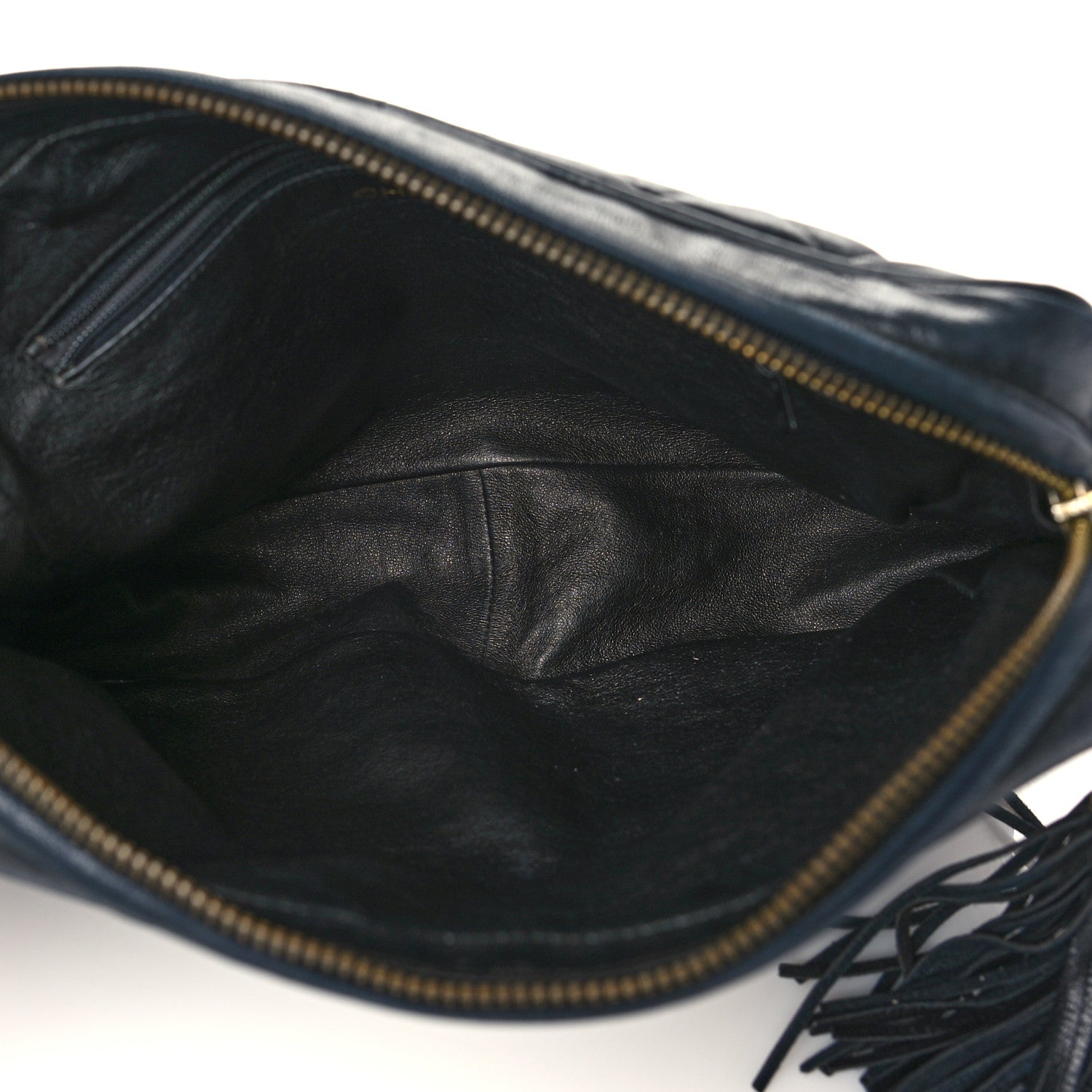 Chanel Lambskin Quilted CC Tassel Camera Case Black 4 of 10