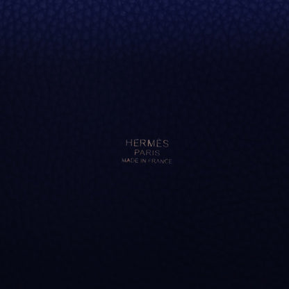 Hermes Taurillon Clemence Picotin Lock 22 MM Bleu Electrique 6 of 10