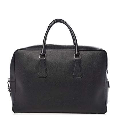 Prada Saffiano Travel Briefcase Black 1 of 19