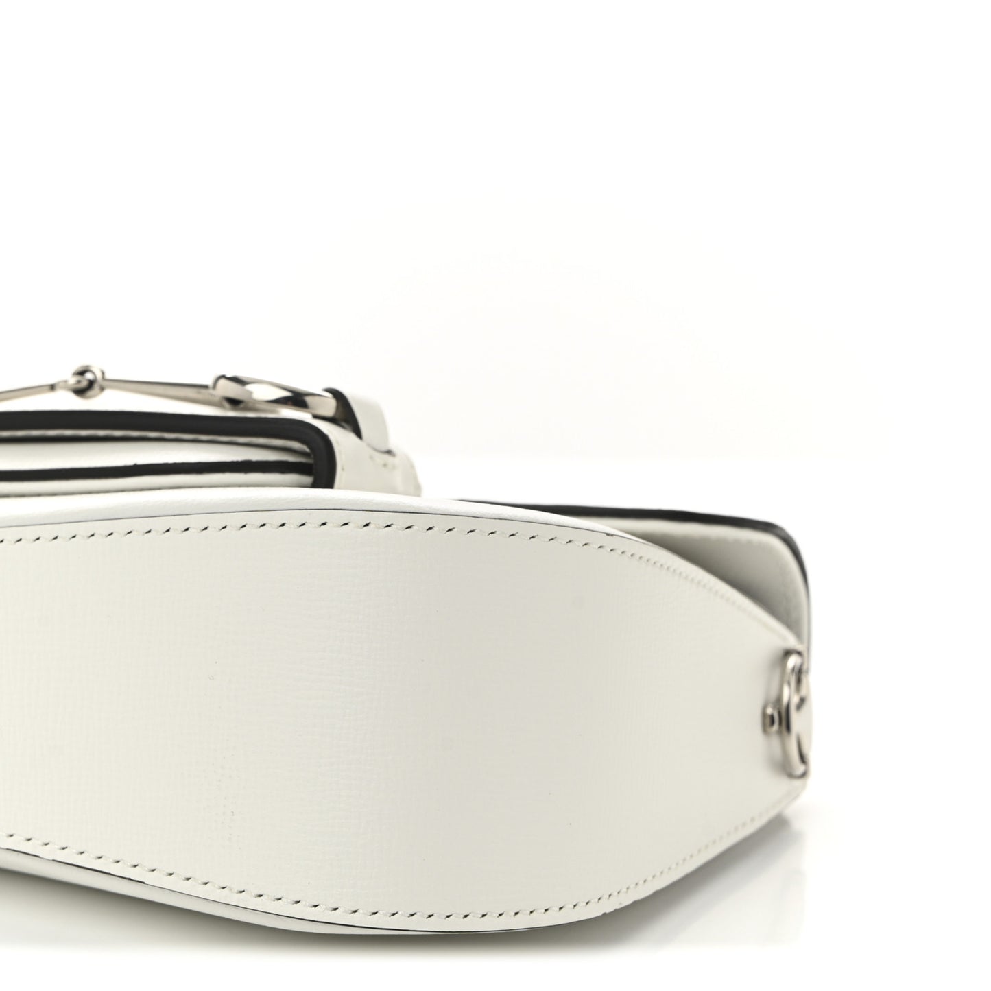 Calfskin Mini Horsebit 1955 Asymmetric Shoulder Bag Great White