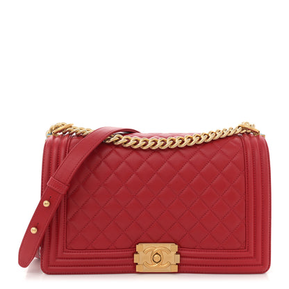Chanel Lambskin Quilted New Medium Boy Flap Red 1 of 13