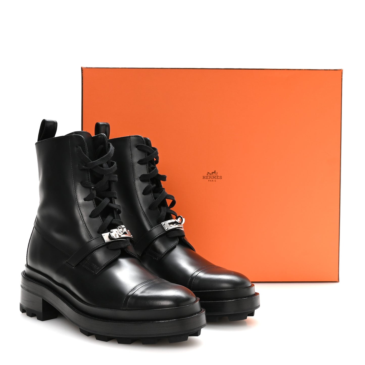 Glossed Calfskin Funk Ankle Boots 38.5 Black