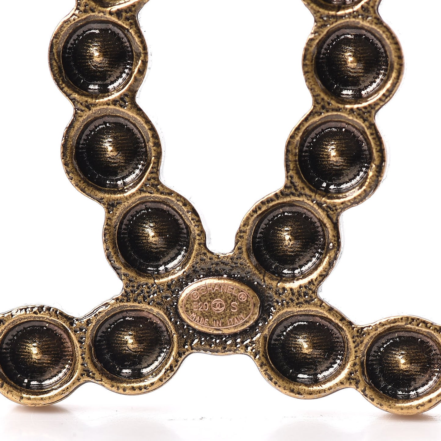 Crystal CC Brooch Gold