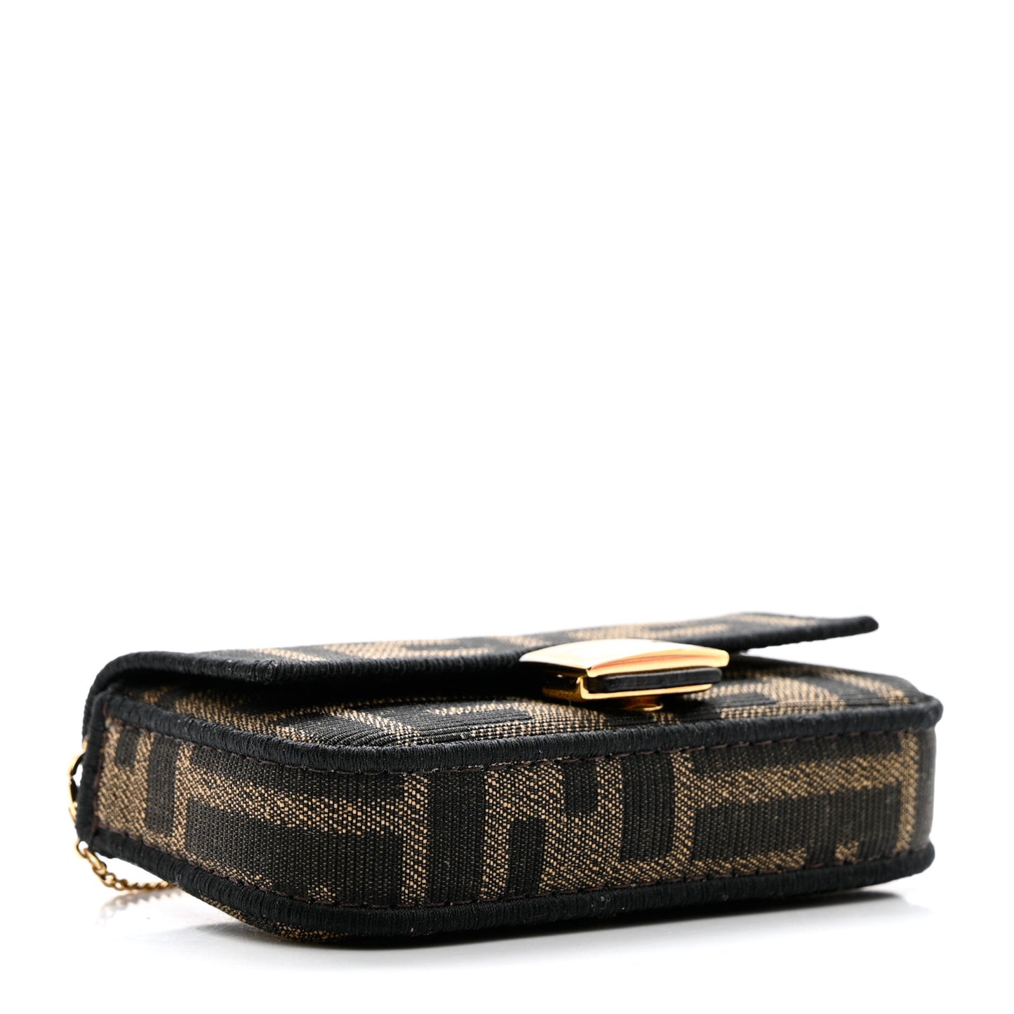 Fabric Jacquard FF 1974 Nano Baguette Charm Tobacco Moro Black