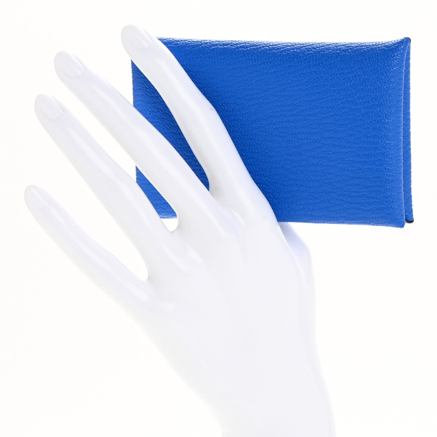 Chevre Mysore Calvi Card Case Bleu Hydra