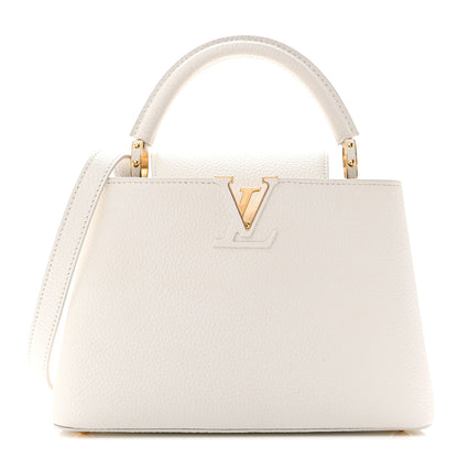 Louis Vuitton Taurillon Capucines BB Snow 1 of 9