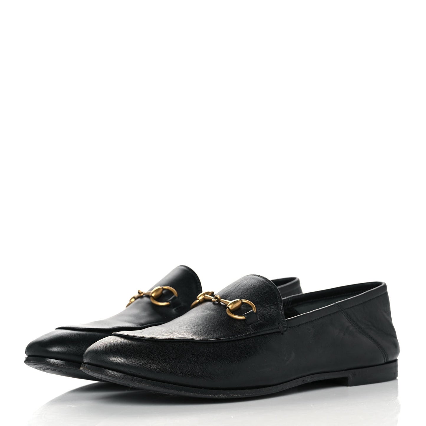 Lambskin Womens Brixton Horsebit Loafers 36 Black