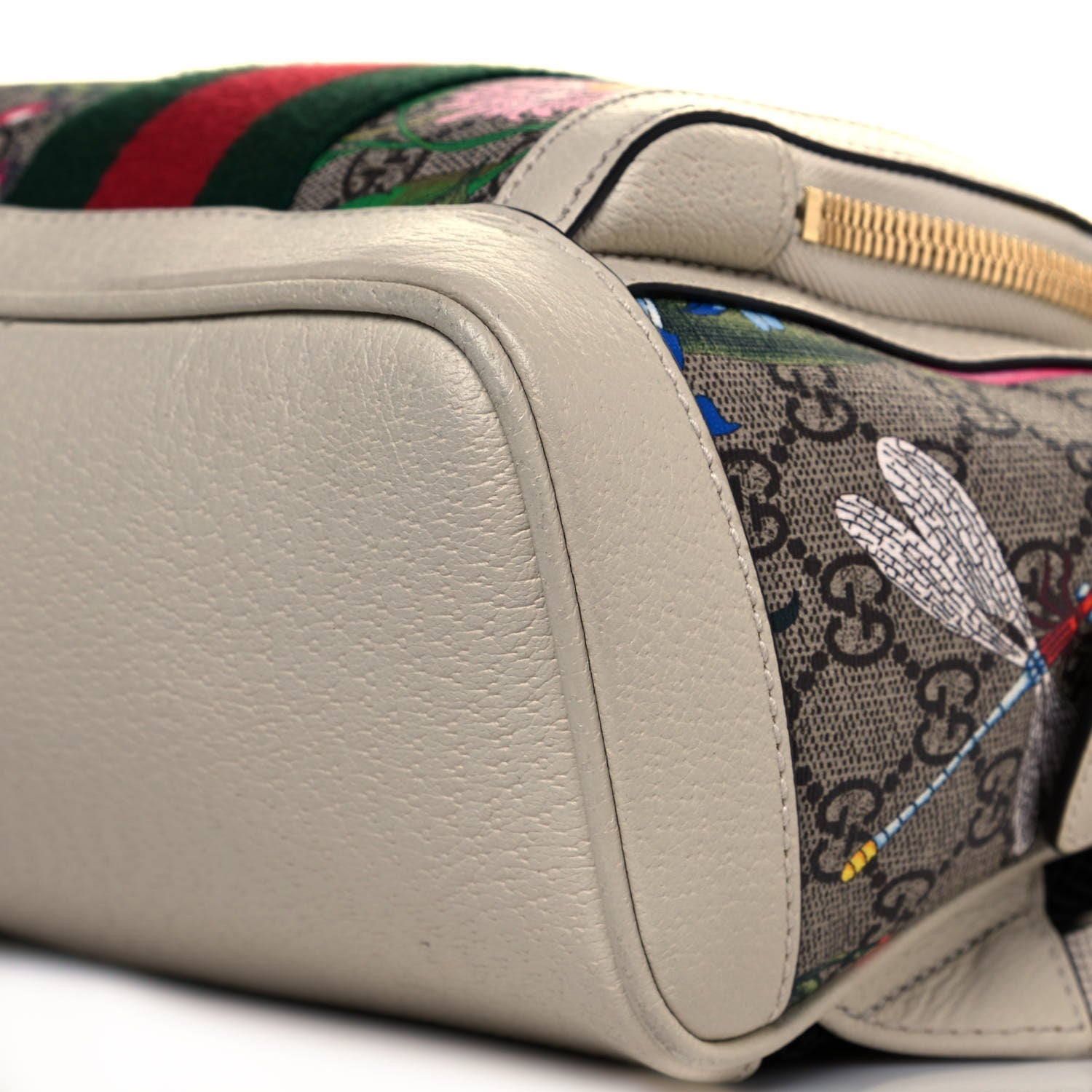 Gucci GG Supreme Monogram Flora Web Small Ophidia Day Backpack White 9 of 12