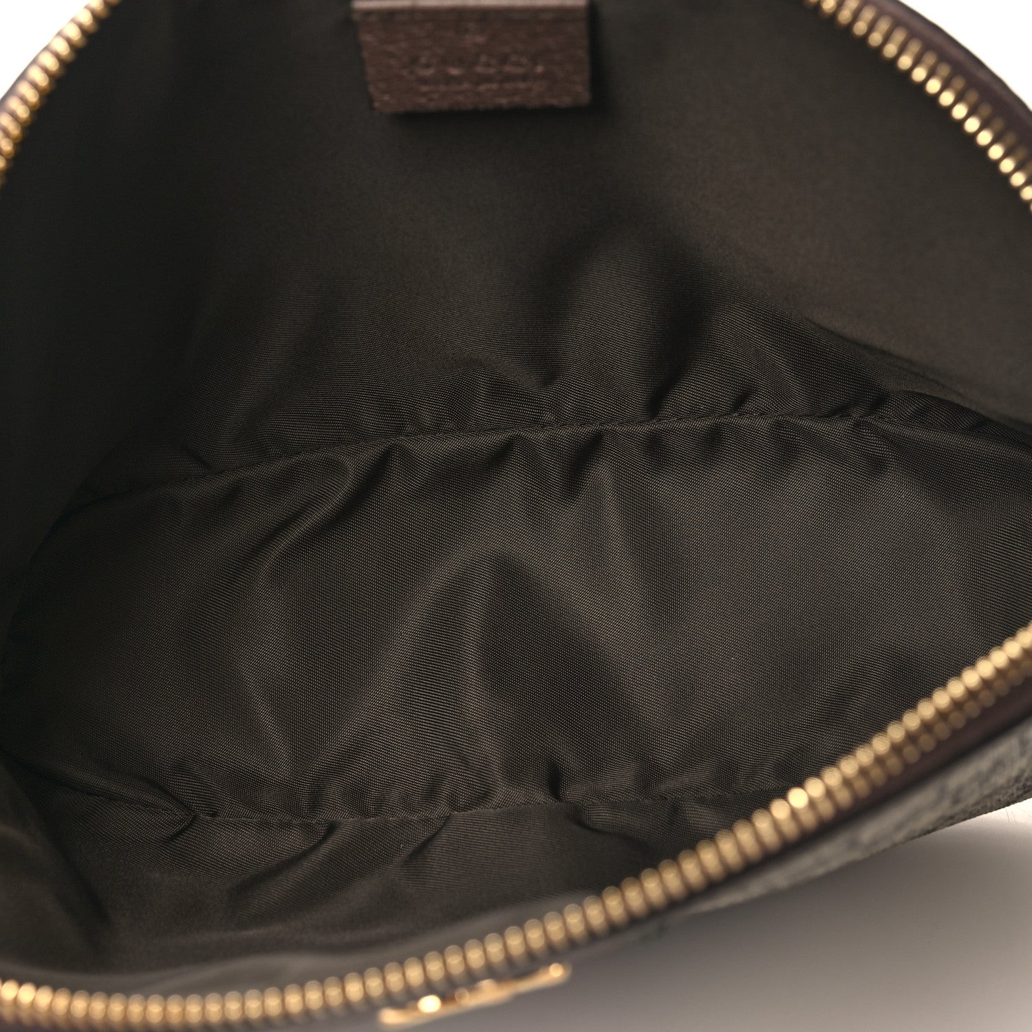 Gucci GG Supreme Monogram Textured Calfskin Web Large Ophidia Cosmetic Case Beige Ebony New Acero 5 of 7