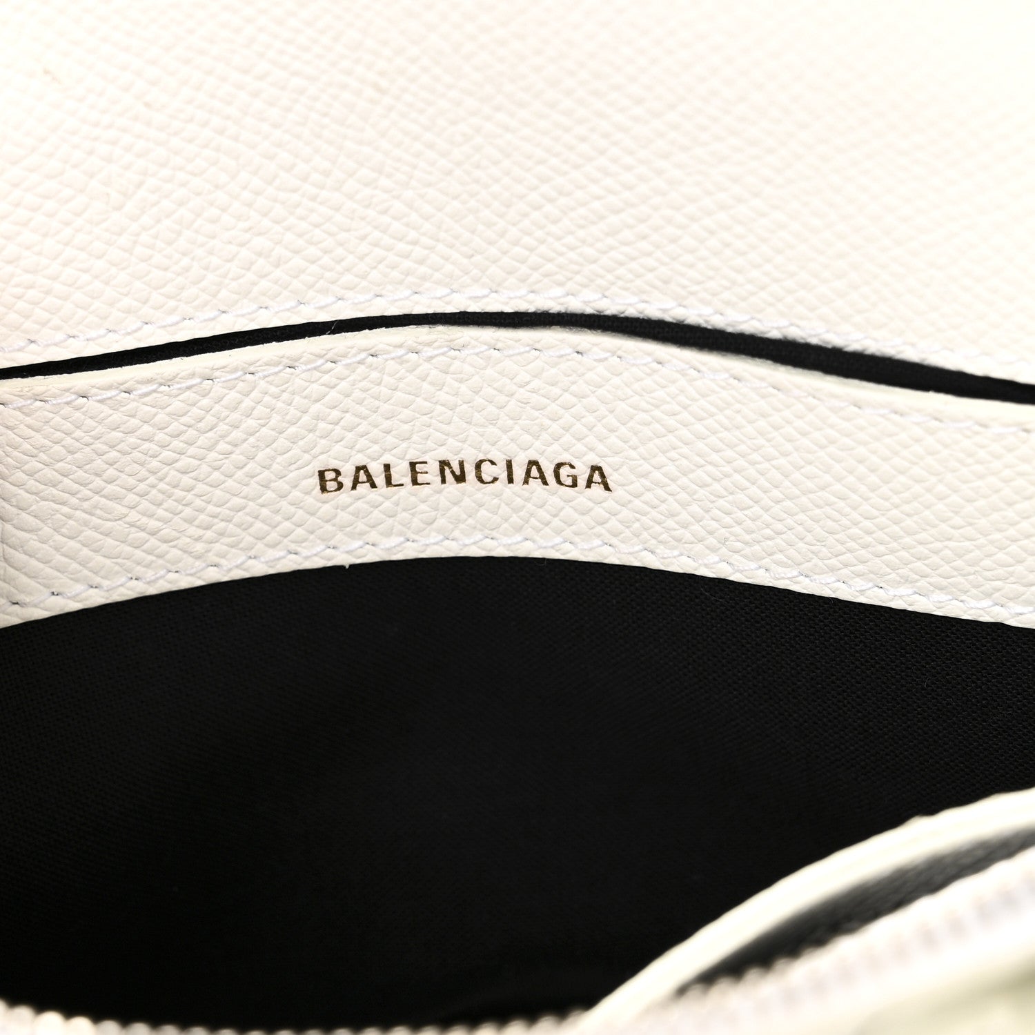 Balenciaga Grained Calfskin XXS Ville Top Handle Bag White Black 6 of 10