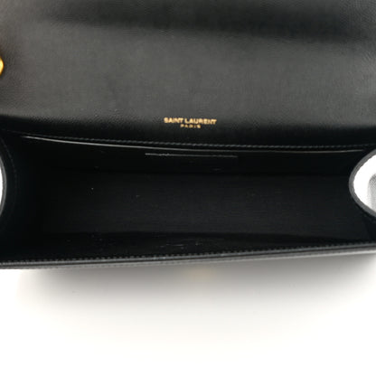 Saint Laurent Grain De Poudre Medium Classic Monogram Kate Satchel Black 5 of 13