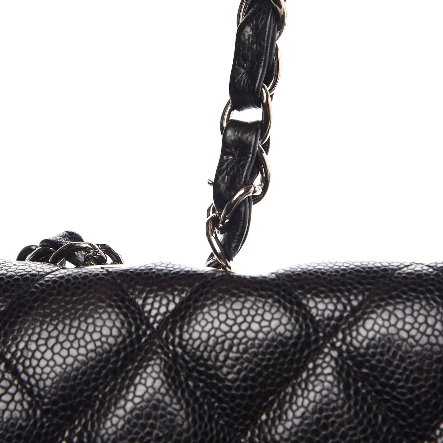 Caviar Quilted Jumbo Single Flap Black