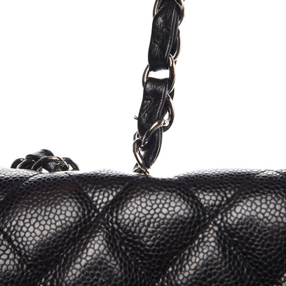 Chanel Caviar Quilted Jumbo Single Flap Black 8 of 9
