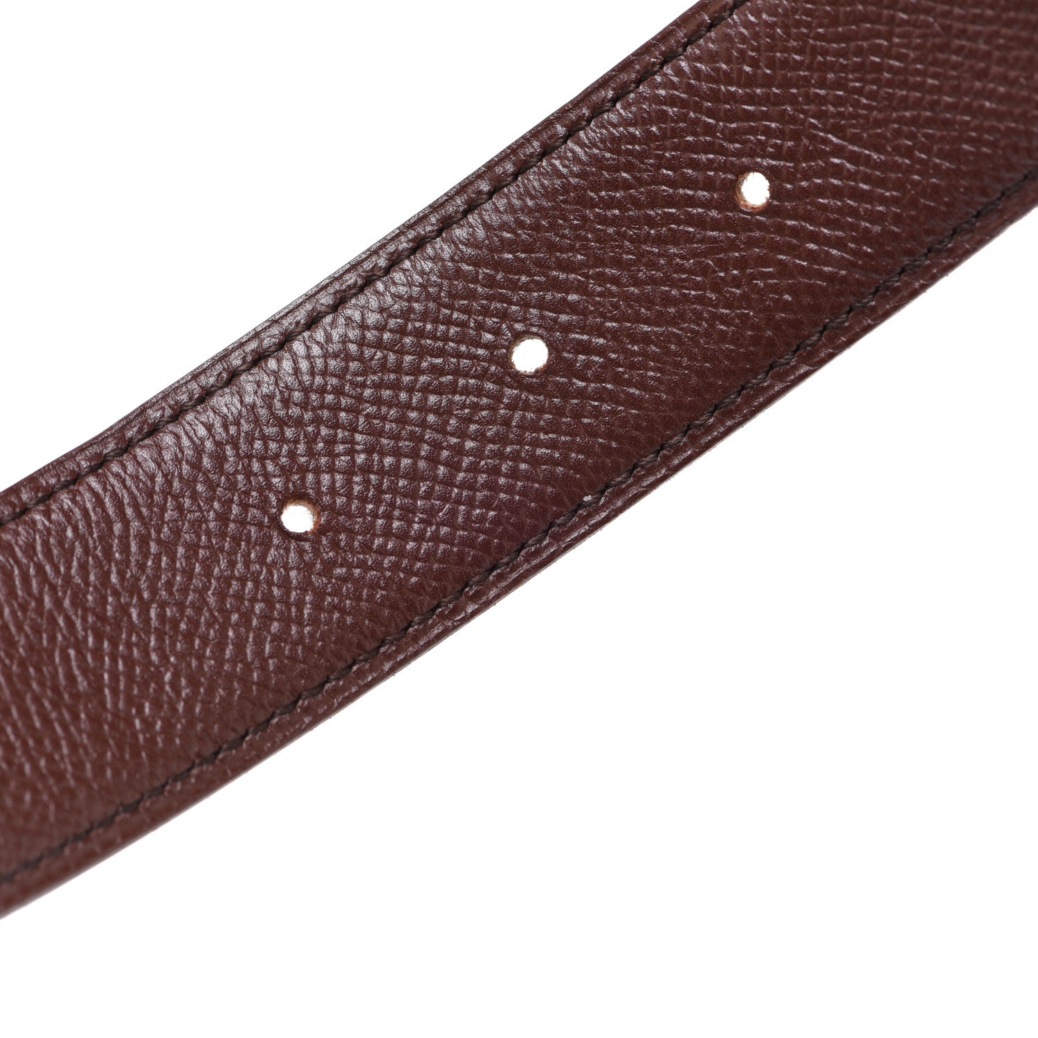 Hermes Box Courchevel Reversible Belt Strap 70 Black Chocolate 3 of 7
