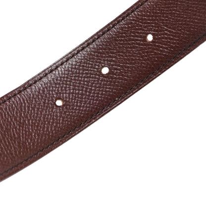 Hermes Box Courchevel Reversible Belt Strap 70 Black Chocolate 3 of 7