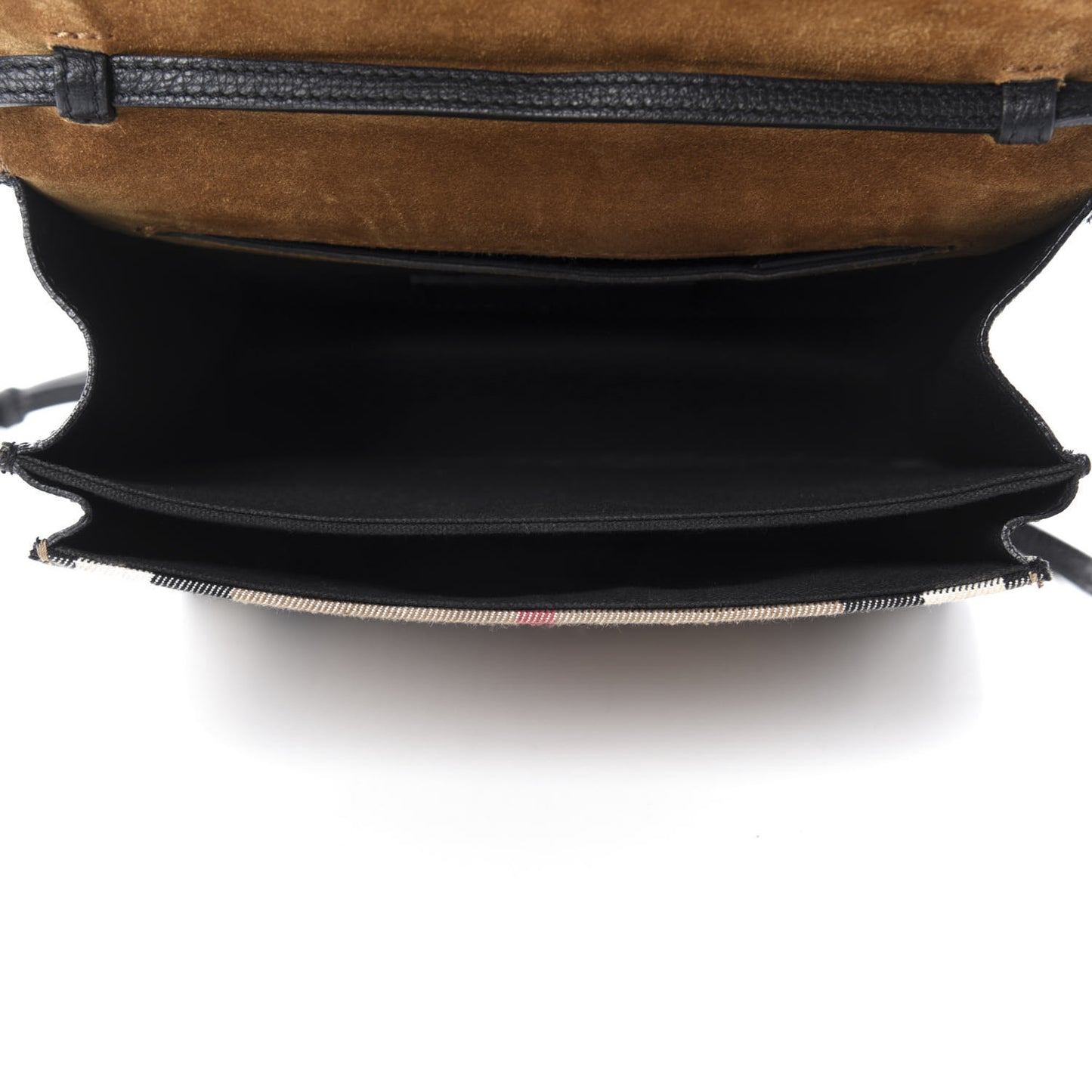 Derby Calfskin House Check Small Macken Crossbody Bag Black