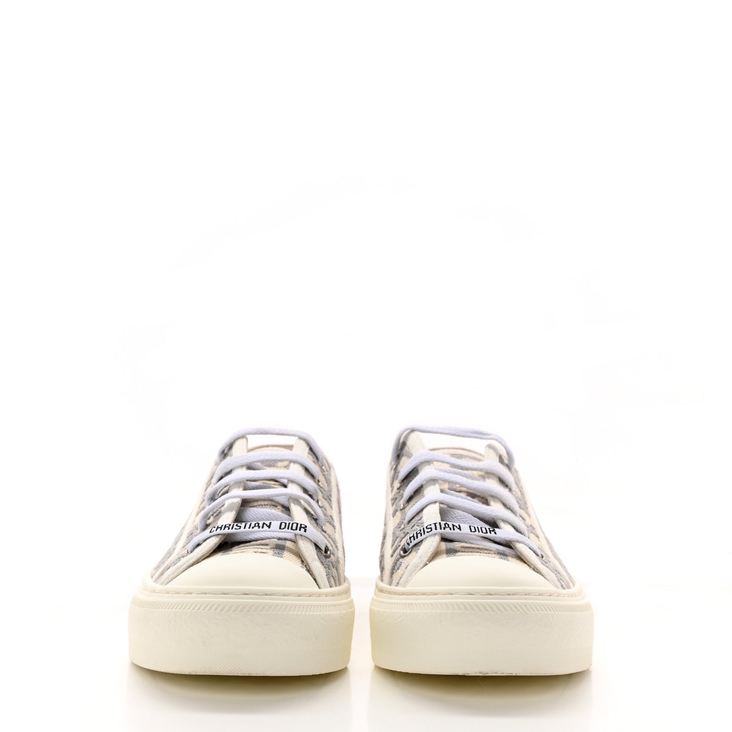 Canvas Oblique Walk'N'Dior Low Top Sneakers 37 Grey Stone