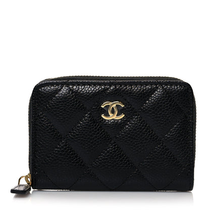 Chanel Caviar Quilted Classic Zipped Coin Purse Black 1 of 8
