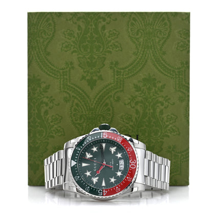 Gucci Stainless Steel 45mm Dive Quartz Watch Green 5 of 5