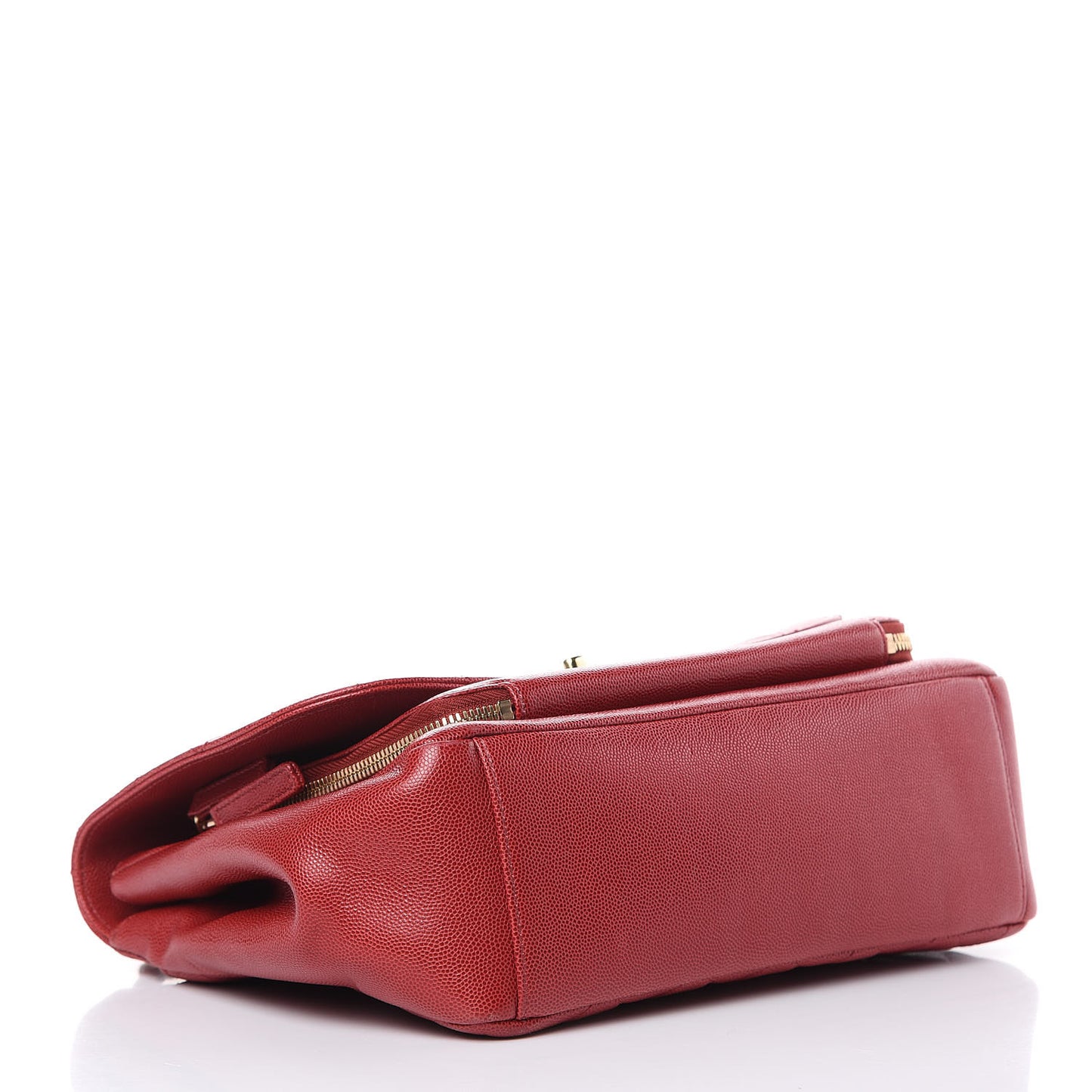 Caviar Quilted Large Business Affinity Flap Red