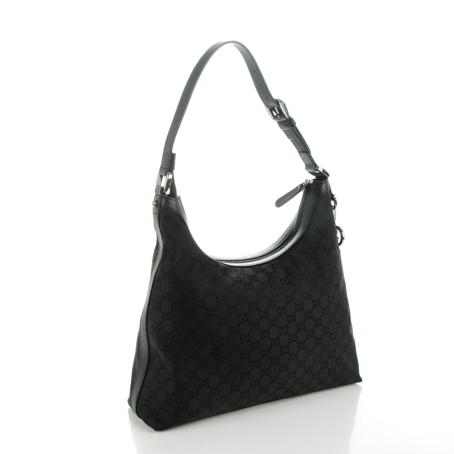 Gucci Nylon Monogram Hobo Black 3 of 7