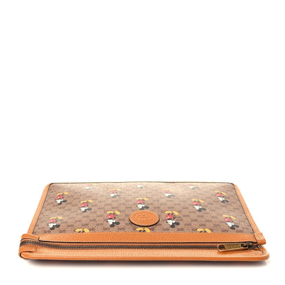 Gucci X DISNEY Mini Vintage GG Supreme Monogram Mickey Mouse Documents Holder Beige Vintage Sun Oil 9 of 10