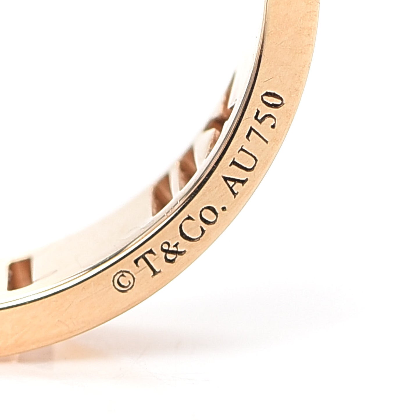 18K Rose Gold Diamond Wide Atlas Pierced Ring 51 5.75